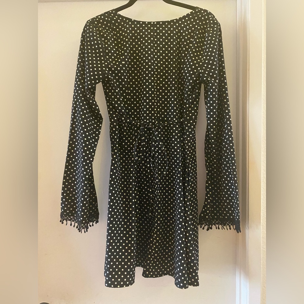 American Rag Black and White Polka Dot Blouse - Picture 5 of 5